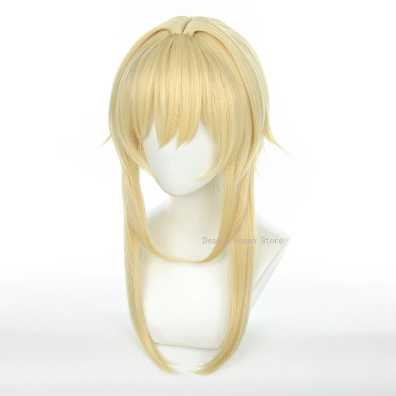 Lumine Cosplay Wig Genshin Impact Lumine Cosplay Pruik Hittebestendige Synthetische Anime Role Play Pruik Cap