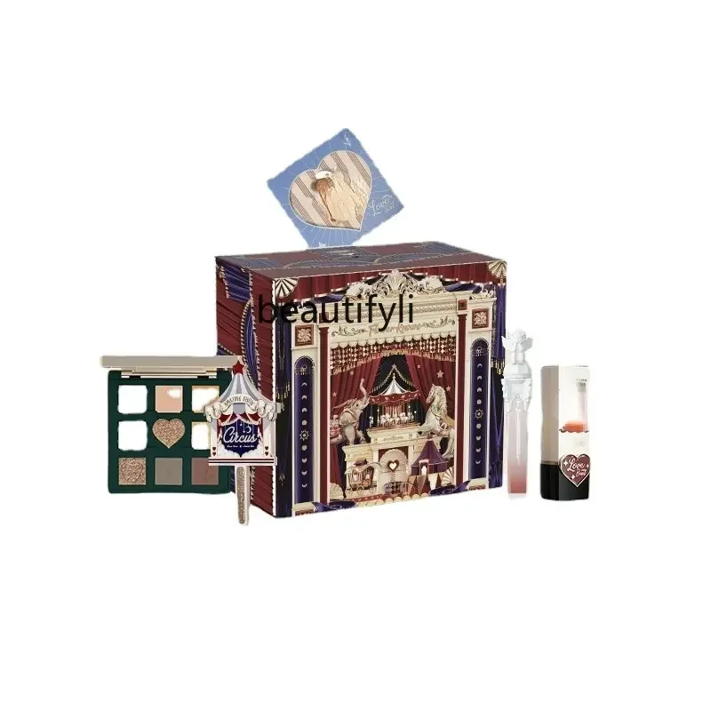 New Year Box Flower Know Makeup Sets Gift Box Angel Lip Lacquer Eye Shadow Lipstick Brush