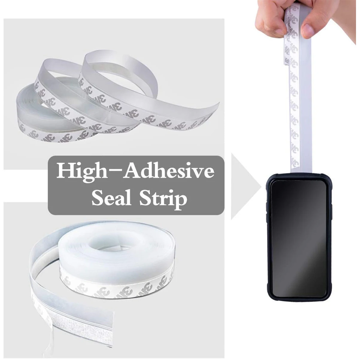 5M Door Bottom Seal Strip Weather Window Rubber Seal Weatherstrip Windproof  Self Adhesive Door Windshield Sealing Tape image 6