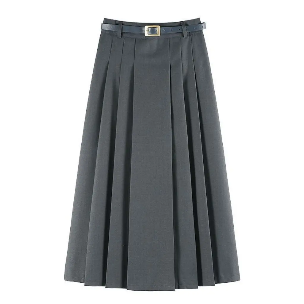 

Elegant High Waist Midi Skirt for Women Slimming Casual Style Suitable for Spring Autumn Niche Commuter Wear