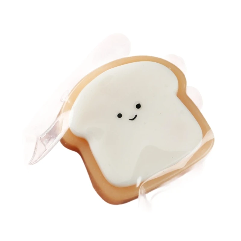 Textura macia espremer fatias pão brinquedo lento subindo torradas fatias alívio do estresse 15ub