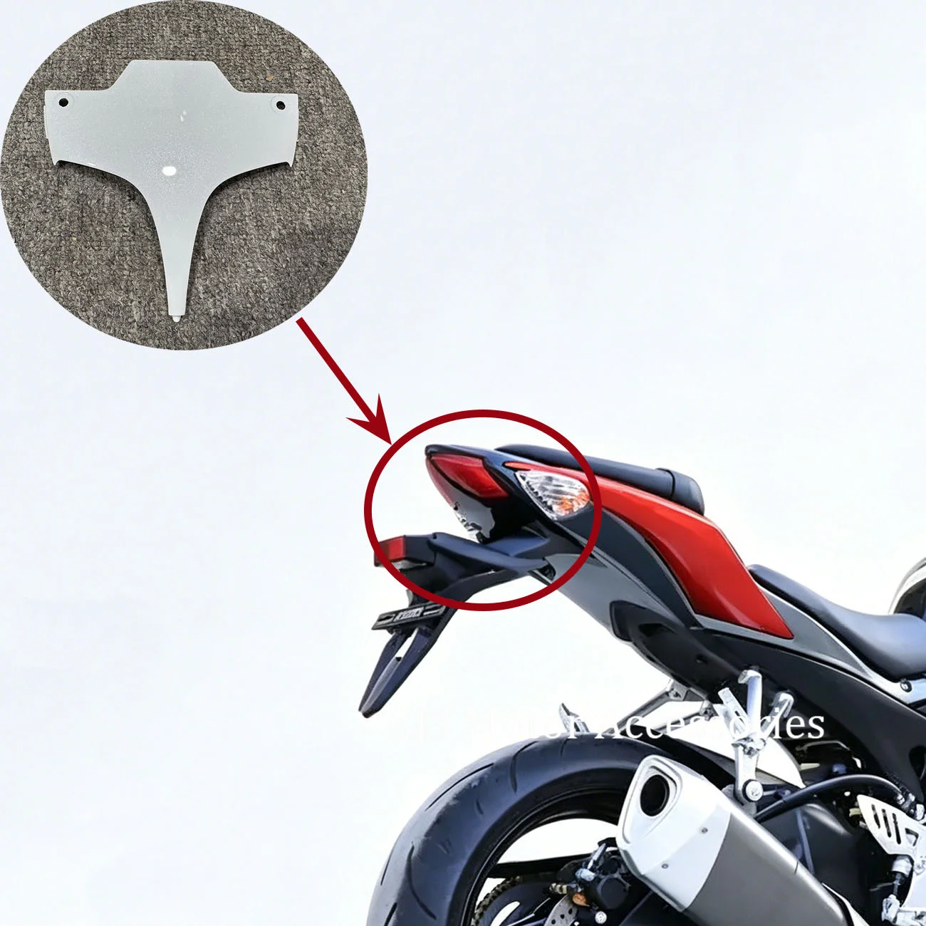 

Motorcycle Rear Tail Cover Fairing Cowl Nose Brake Light Shell Cover Fit For GSXR600 750 GSXR750 K8 2008 2009 2010 Yearh