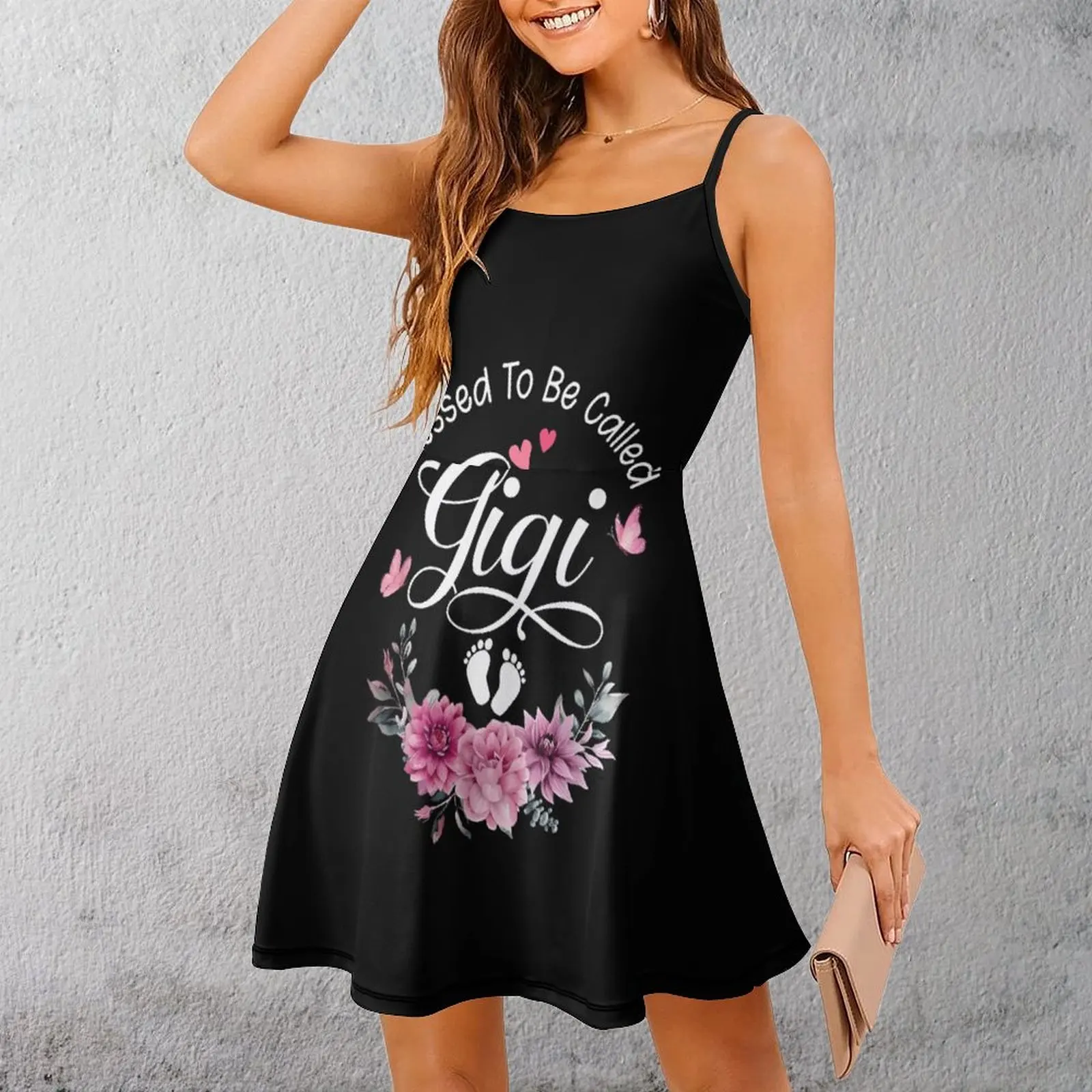 

Сексуальное классическое женское платье на бретельках с цветочным принтом Blessed Gigi, женская одежда, платья для вечеринок с графикой