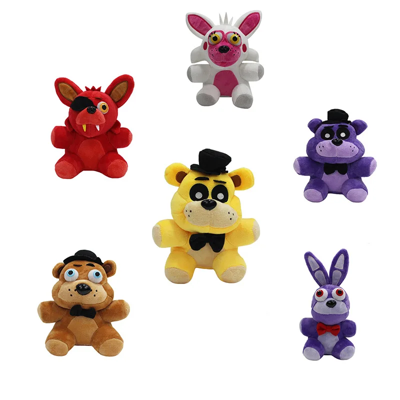 FNAF Freddy Fazbear Cartoon Dolls Kawaii Bonnie Bear Cute Room Sofa Ornament Collection For Kids Surprise Birthday Holiday Gift