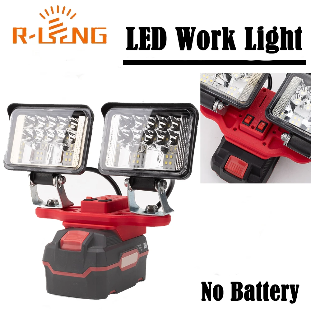 

Портативный светодиодный рабочий фонарь для Lidl Parkside X20V с литиевой батареей и USB, беспроводной, для работы на открытом воздухе, рыбалки, ручной, аварийный фонарь