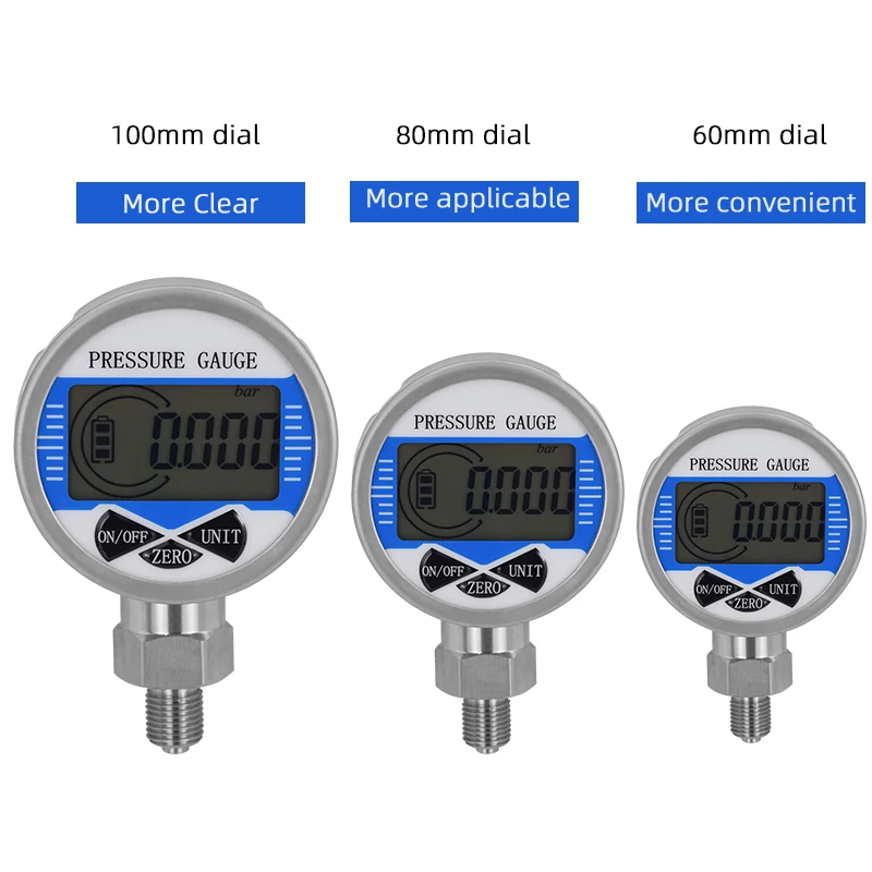 Digital Pressure Gauge 400bar 1000bar Air Liquid Fuel Oil Water Digital Pressure Manometer M20*1.5 Pressure Gauge