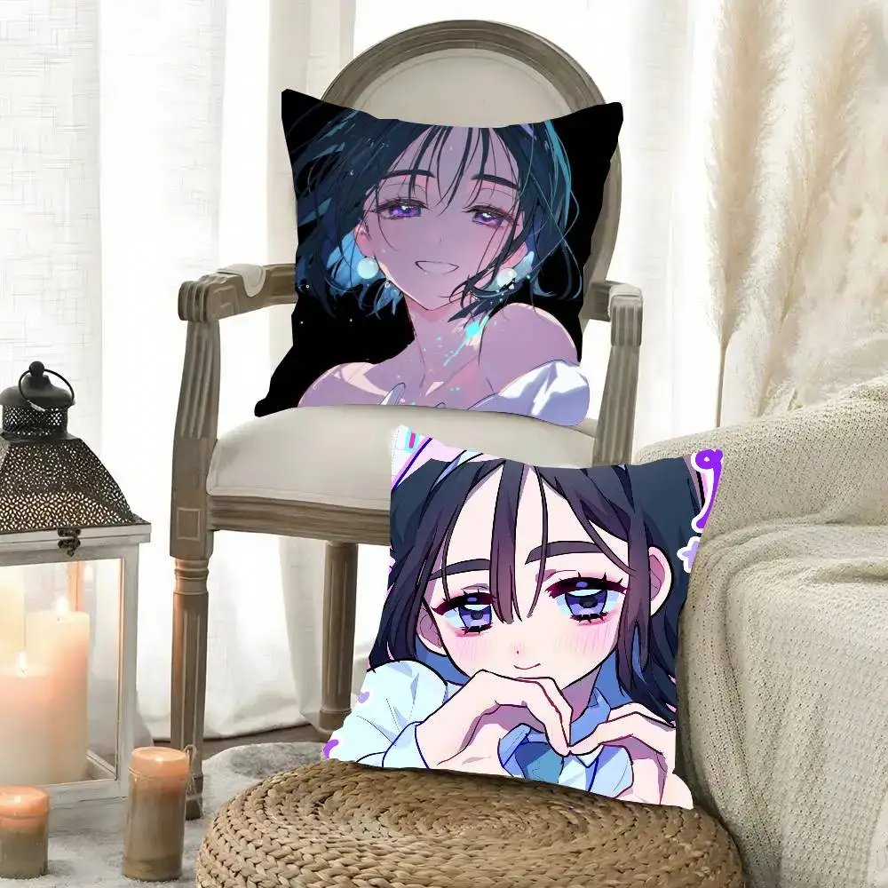 Sua Anime A-Alien Stage Pillow Case Fashion Square Pillowcase Bedroom Sofa Room Ins Decoration Leisure