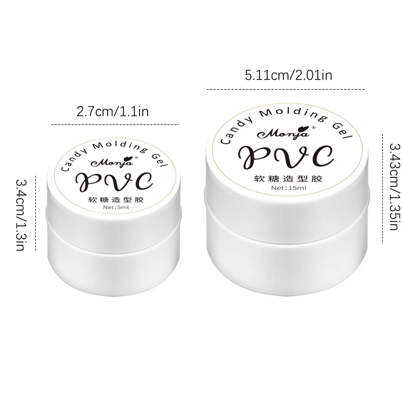1 szt. Przezroczysty żel PVC do modelowania, żel 3D nieprzywierający do dłoni, żel do paznokci utwardzany lampą UV, narzędzia do samodzielnego zdobienia paznokci