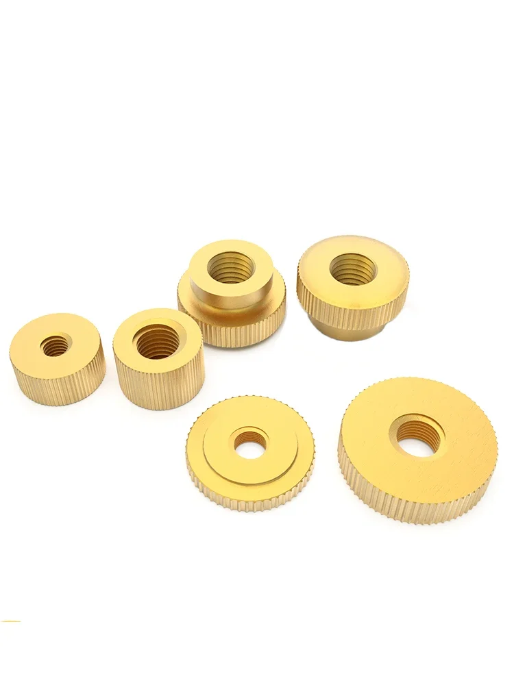 M2 M2.5 M3 M4 M5 M6 M8 M10 Brass Single Layer Hand Twisted Nut  Flat Head Knurled Hand Twisted Screw Cap