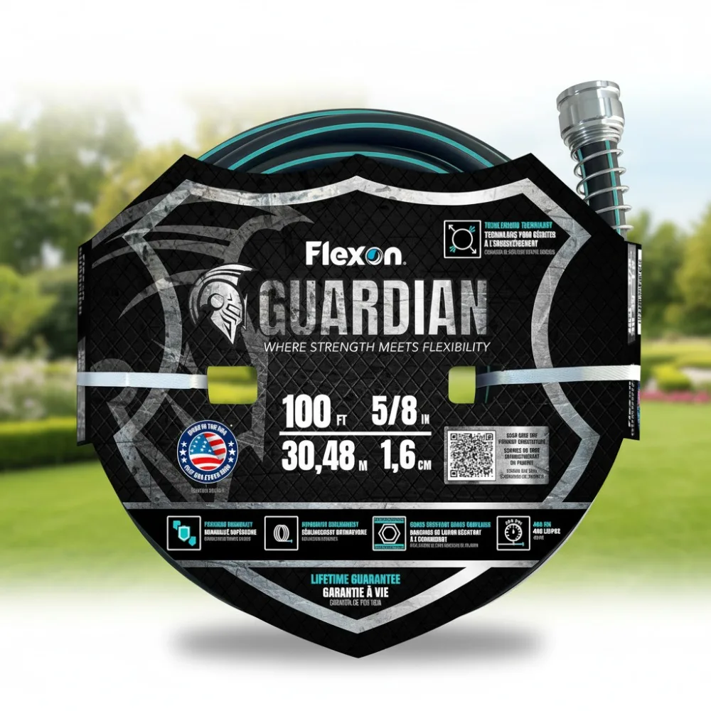 

5/8" x 100 ft Heavy Duty Kink Resistant Garden Hose with TangleGuard - Flexible, Durable for Lawn, Garden & Outdoor Use