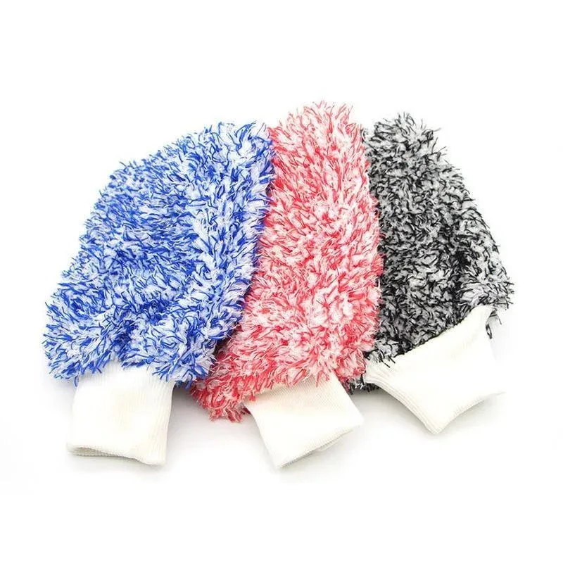 Car Cleaning Gloves Soft Microfiber Wash High Density Scratch Free Gloves Car Wash Car Accessories accesorios para vehículos