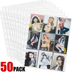 A4 9 Pockets Baseball Card Sleeves Trading Gaming Card Sleeve Double Side Storage Card Binder Page Protector Sheet for Idol Card