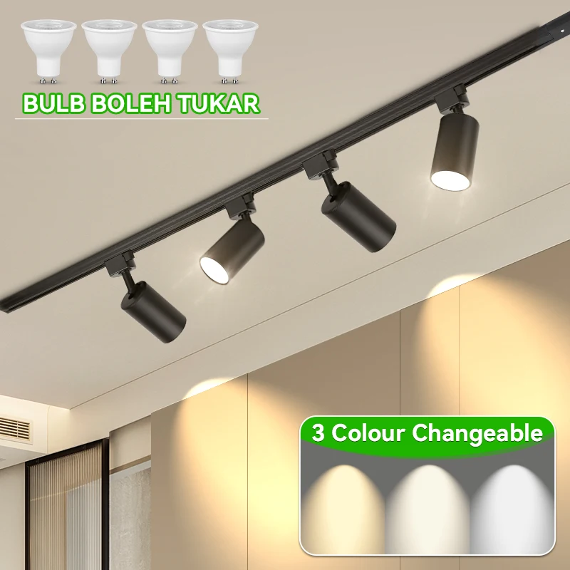 

GU10 Ceiling Lights Track Light Replaceable Bulb Led Spot Light for Living Room Clothing Store Sets Track Ceiling Spot Lights