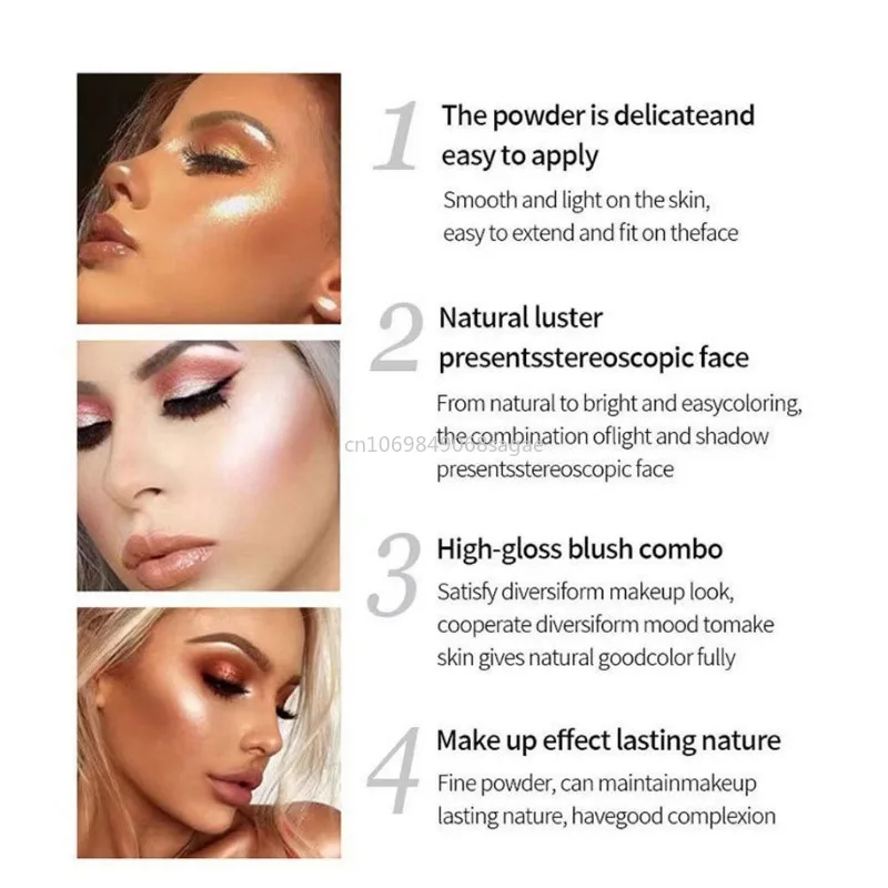 Highlighter Makeup Desert Rose Highlight Beautify Brighten Profile Ginger Baking Powder Body Shimmer Eyeshadow Palette