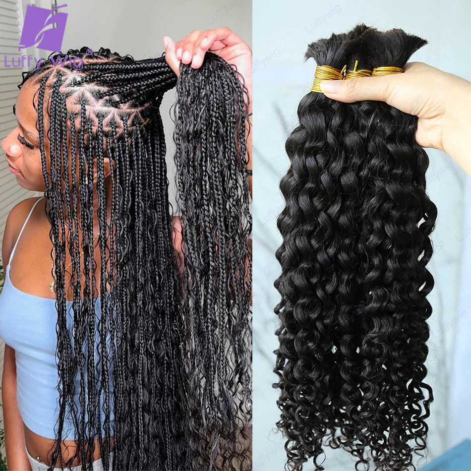 

Bulk Human Hair For Braiding Curly Color 30 Double Drawn No Weft Remy Burmese Human Hair Bohemian Extension For Braids Wholesale