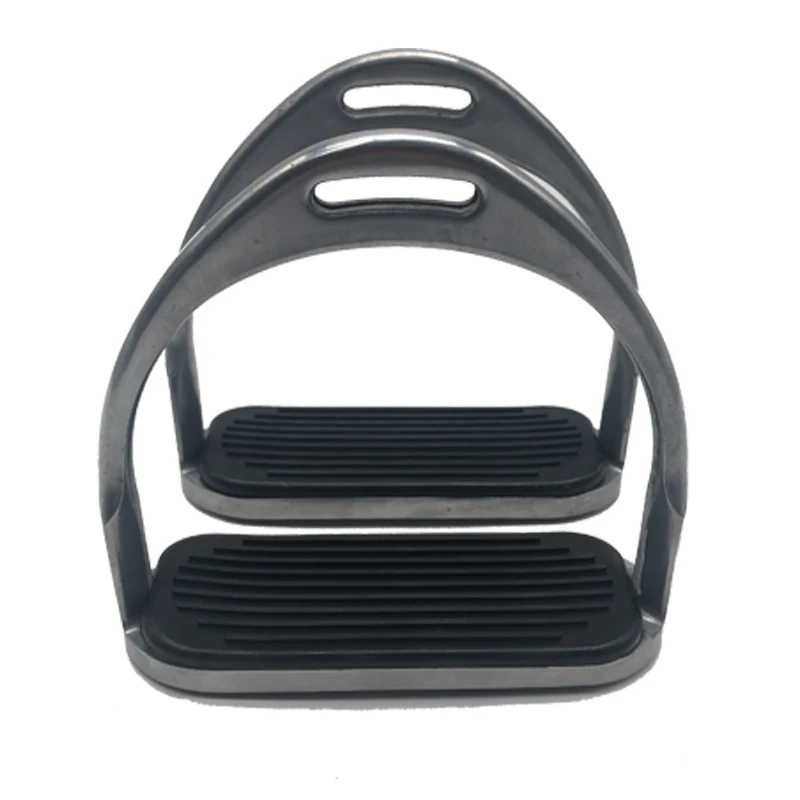 ركاب الحصان من الألومنيوم الغربي، أشرطة حمراء/بيضاء + ملحقات سباق جلدية #1