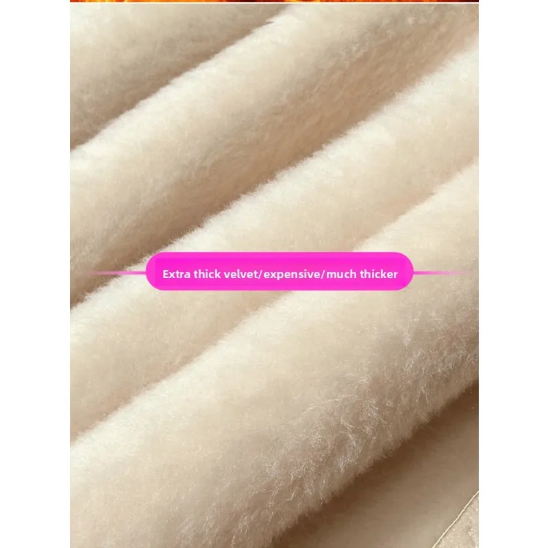 الشتاء ملابس اخلية حرارية النساء صوف مبطن سميكة الدافئة عالية الخصر البطن تحكم سراويل 5 نقطة السراويل المضادة للبرد حجم كبير لينة