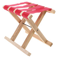 Portable Wooden Folding Stool Outdoor Collapsible Bench Compact Multi-Purpose Fishing Camping Garden Foldable Seat