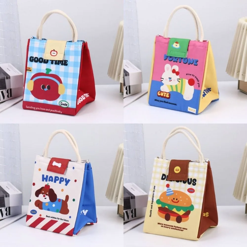 Large Capacity Insulated Lunch Bag Insulated Design Thicken Cooler Lunch Box Cute Cooler Function Picnic Bag School Use