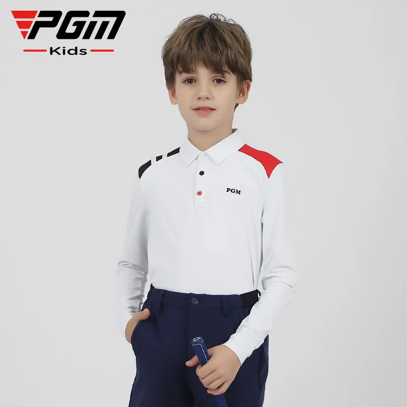 PGM Children Golf Clothing Boys Long Sleeve T-Shirts Comfortable Soft Skin-Friendly Fashion YF544 Wholesale