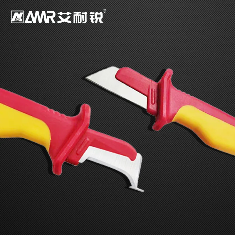 Electrician Knife Insulated Cable Stripping Snips Straight Curved Hook Fixed Blade Wire Stripper Peeling Hand Tool