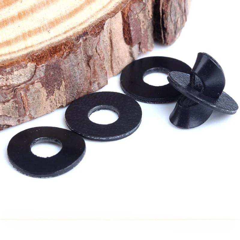 200/500Pcs Black Soft PVC Plastic Gasket ID 2 2.5 3 4 5 6 8 10mm Insulated Waterproof Gasket Sealed Plastic Round Flat Pad