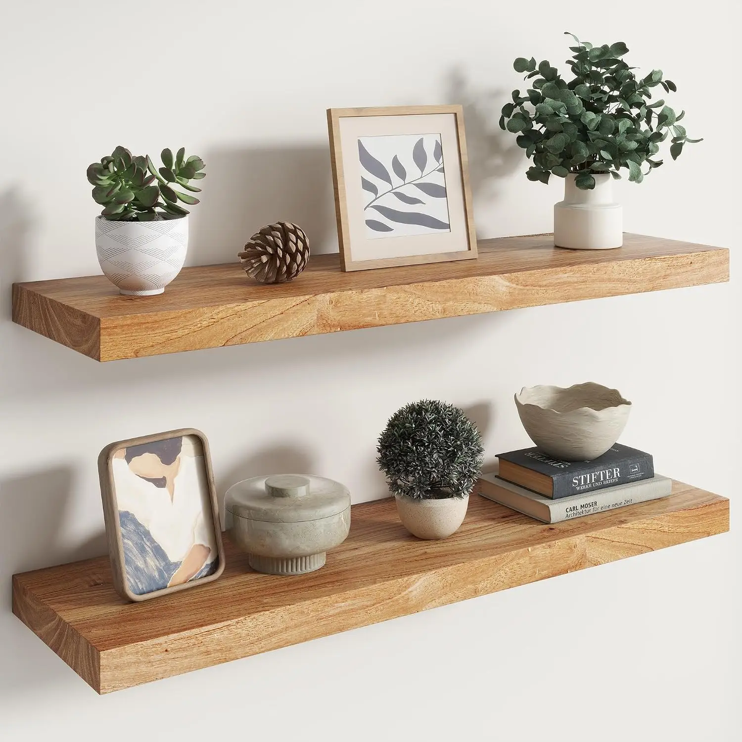 RICHFOCUS Elm Floating Shelves for Wall - 36