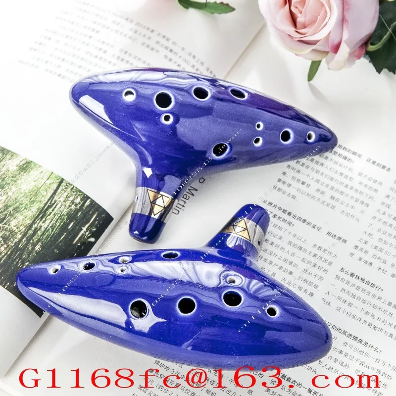 12 Hole Manufacturer Ocarina's Flute Mid-range C-tone Ceramic Flute Wholesale AC Wind Instrument