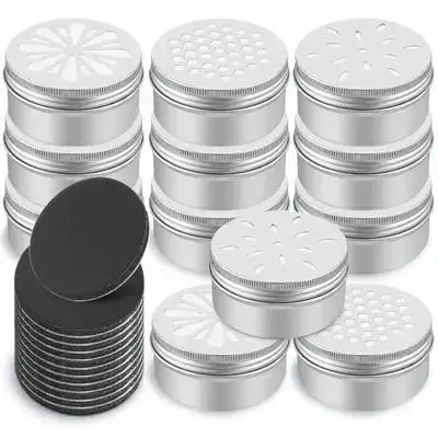 10 chiens d'entraînement 25x2mm points magnétiques boîtes métalliques trous couvercle odeur étui nez fournitures de travail conteneurs portables