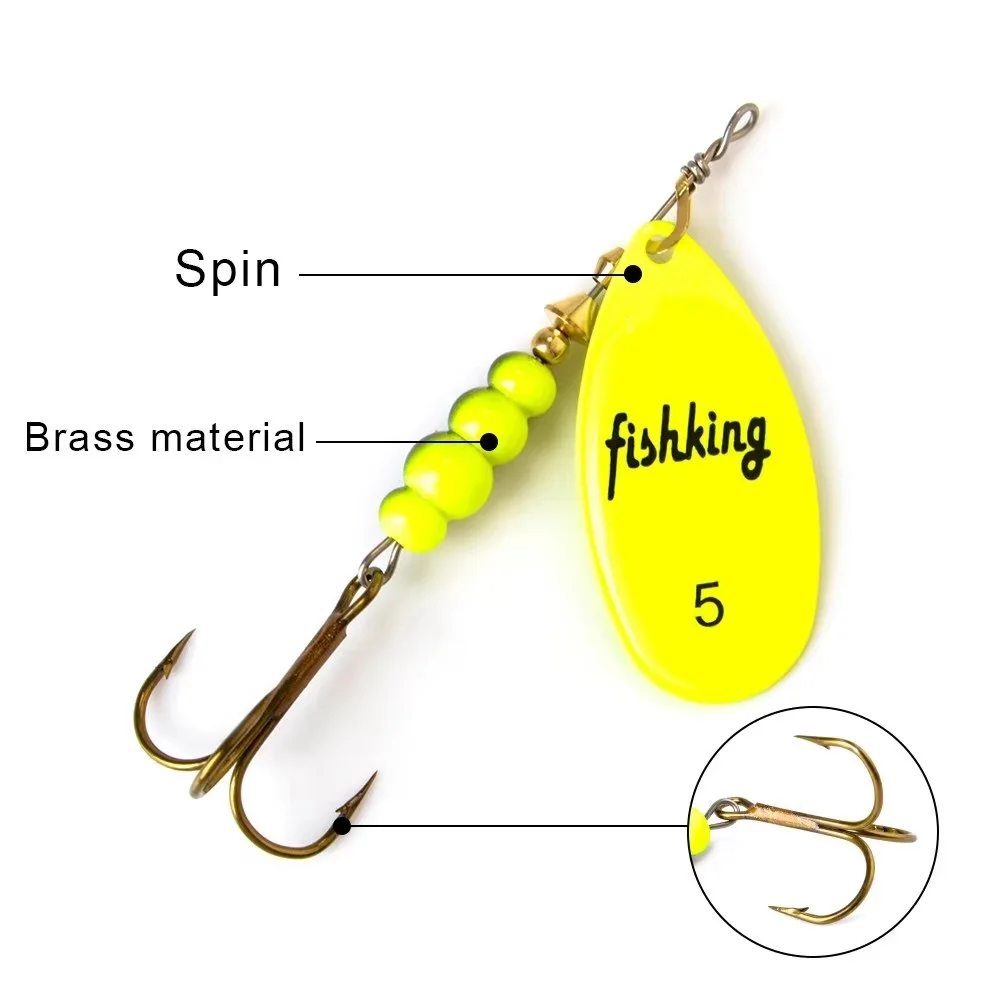 NGB Spinner appât 3.9g 4.6g 7.4g 10.8g 15g cuillère en métal leurres avec triple crochets appât artificiel leurre de pêche brochet bar