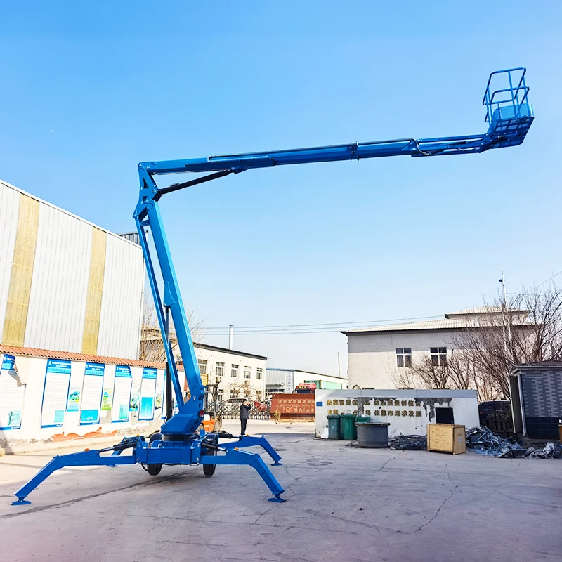 Customized Boom Man Lift Cherry Picker Spider Boom Lift Aerial Work Platform Trailer Articulating Telescopic Towable Lift