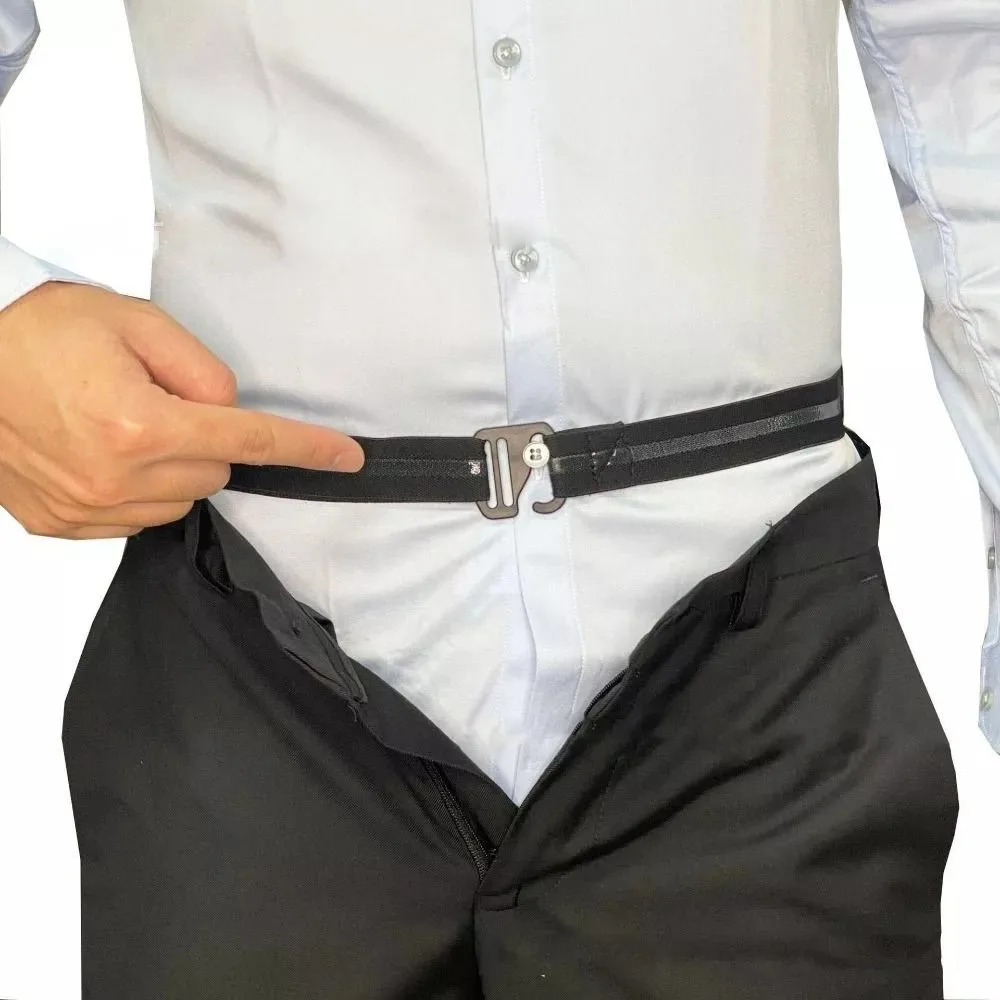 New Non-slip Waistband Elastic Nylon Anti Wrinkle Business Shirt Stay Best Belt