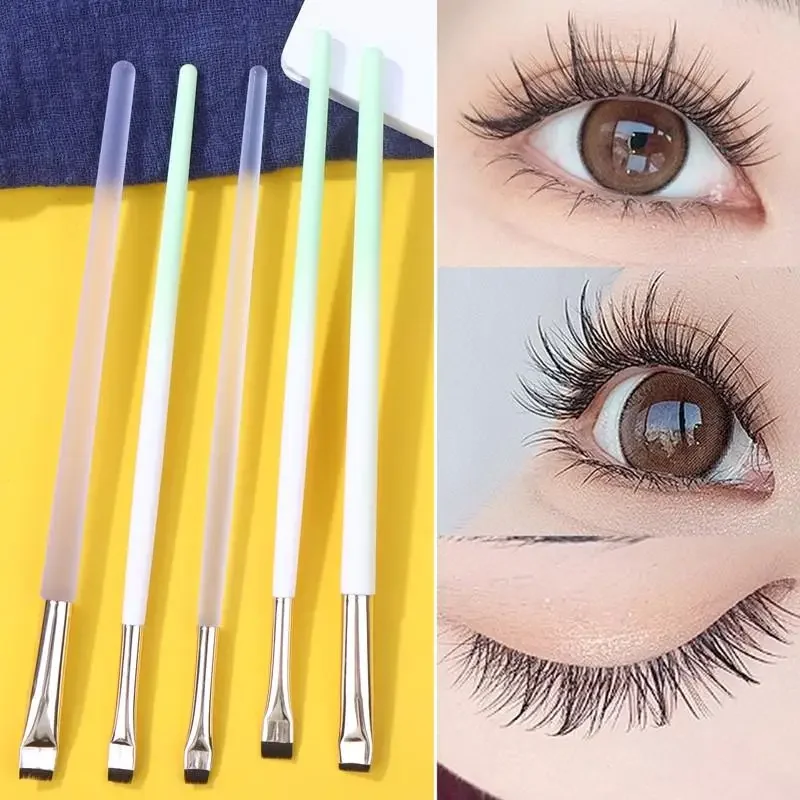 1 Stücke Farbverlaufsgriff Flache Bürste Dauerwelle Wimpern Lash Lift Werkzeug Wimpern Dauerwelle Stange Wimpern Applikator Make-Up Werkzeuge & Zubehör
