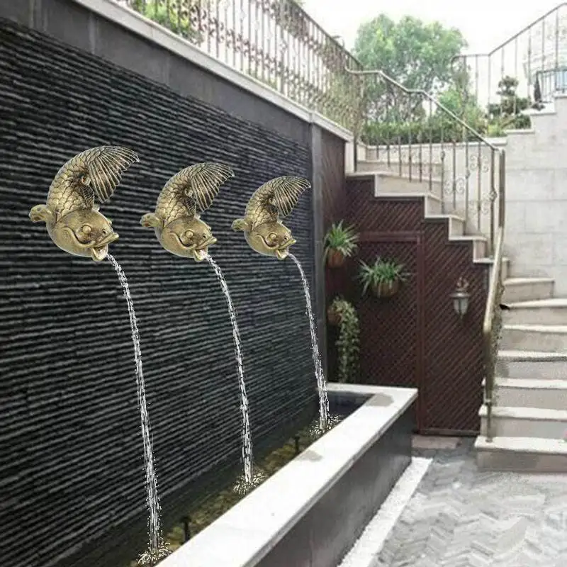 

Imitation stone carp water fountain