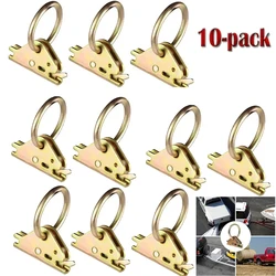 10 Pcs E-track O Ring Tie-down Anchors System for Cargo Load of Flatbed Trailer Stainless Steel Funnel Fixing Track Tie Downs