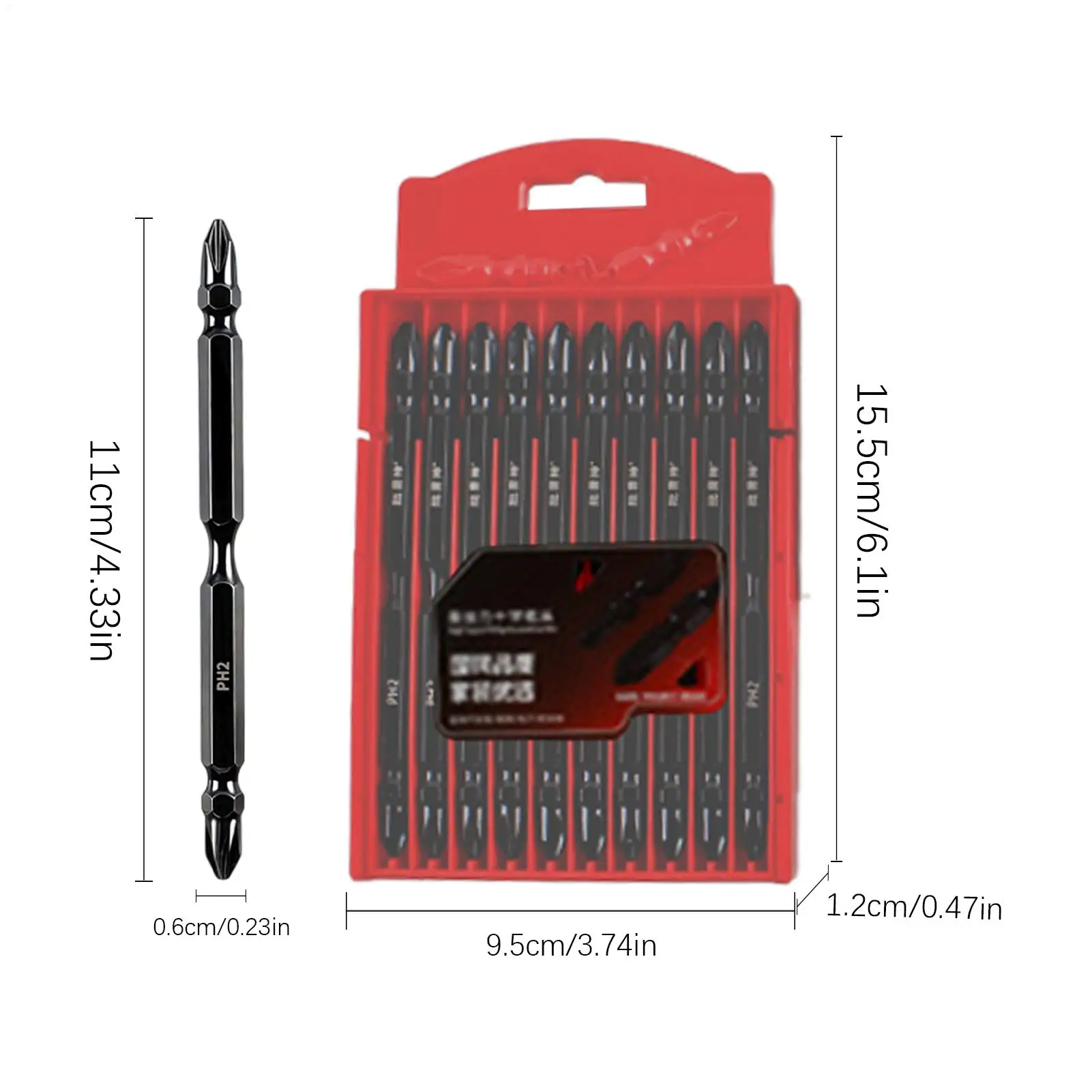 Magnetic Drill Bits Double-Ended Milled Magnetic Driver Head Kit Precision Screwdriver Bits Set For Industry Construction Home view 6