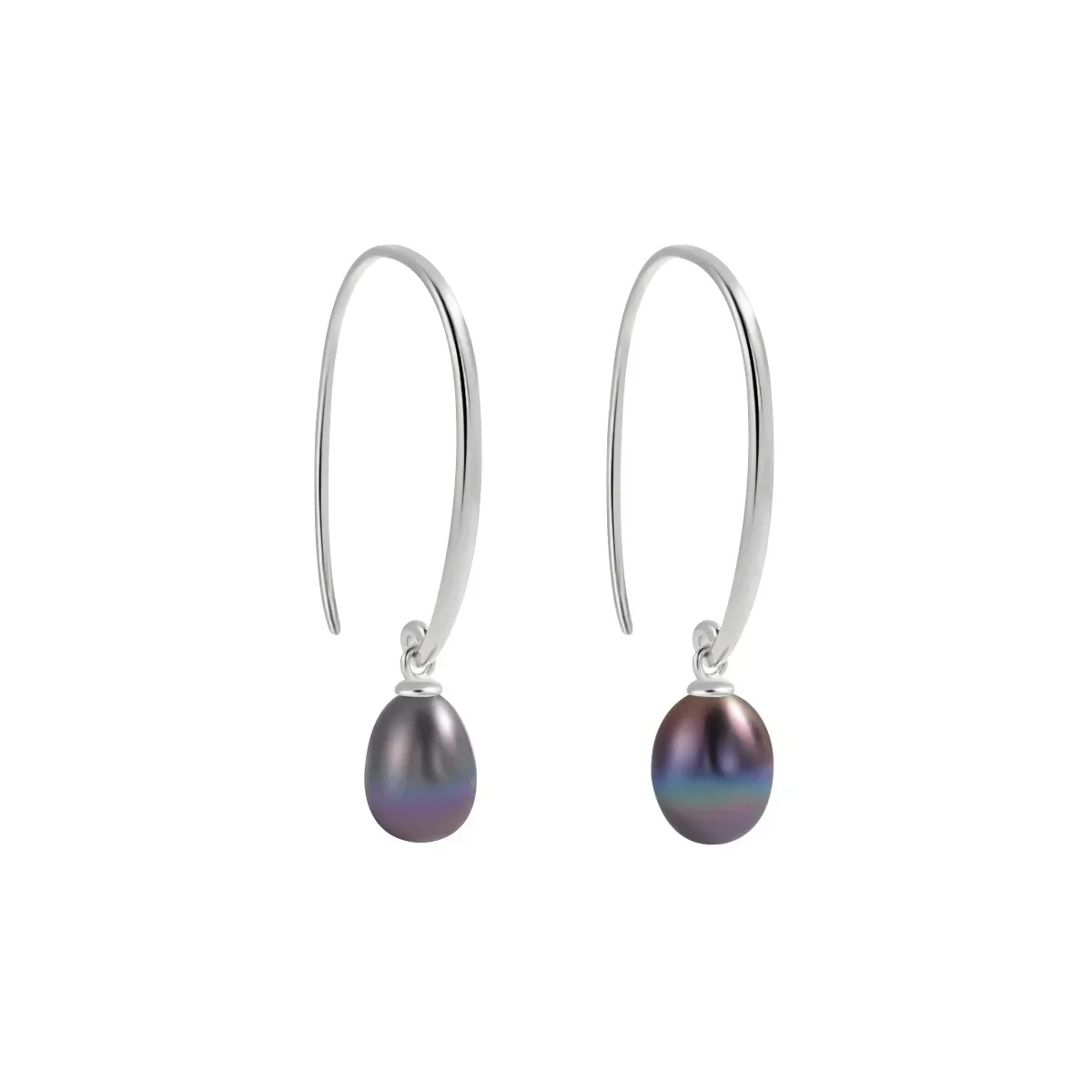 

GXGlint S925 Silver Fish Shape Earrings with Natural Waterdrop Freshwater Pearls for Women Wedding Birthday Party Jewelry Gift