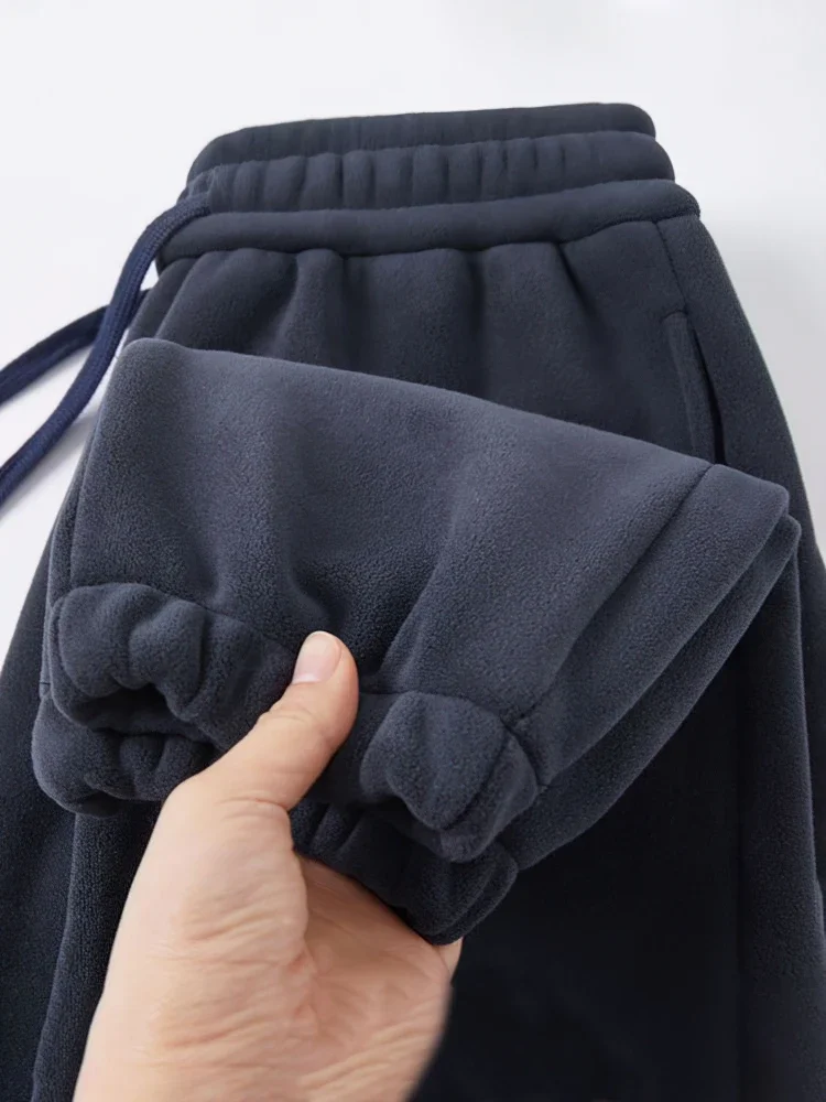 

Fleece Baggy Jogger Pants Men Thick Fall Winter Sport Jogging Sweatpants Outdoor Walking Gary Work Trousers