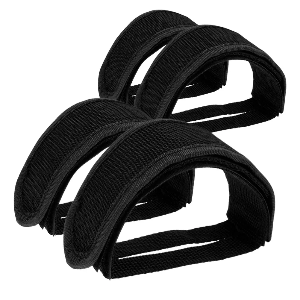 

2 Pairs Bike Pedal Toe Clips Straps Adjustable Footrest for Mountain Road Bikes AntiDrop bike cycling pedals straps