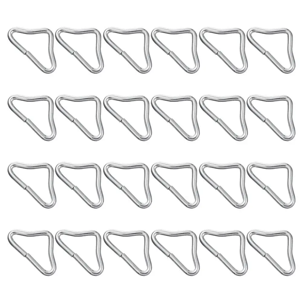 Trampoline Triangle Buckles 24 Pack Galvanized Steel Heavy Duty Mat Connection Replacement Parts Universal