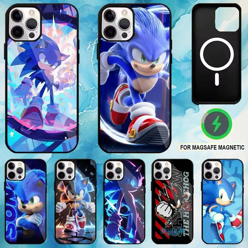 

S-Sonic The H-Hedgehog Phone Case For iPhone17,16,15,14,13,12,11 Plus,Pro Max Magnetic For Magsafe Wireless Charging