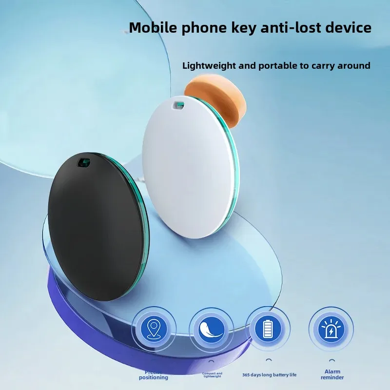 Cross-Border Round Bluetooth Anti-Lost Airtag Reminder Suitable For Android IOS Wallet Car Keys Keychain Replacement