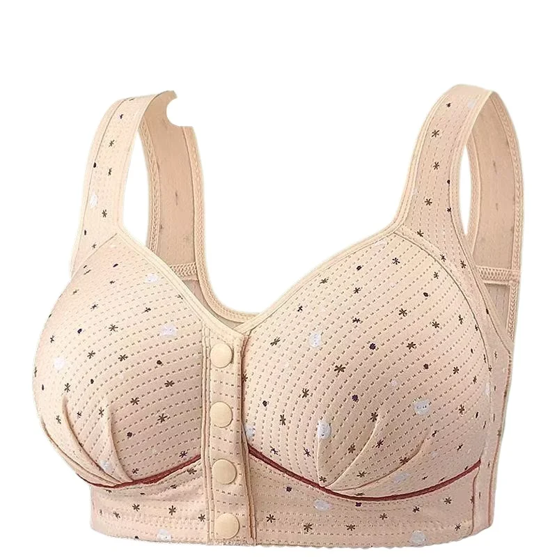 KUCLUT  Comfortable Traditional Style Women's Bra Front Buckle Design Thin Cup Large Size Thin Model Cup for Flattening Si...