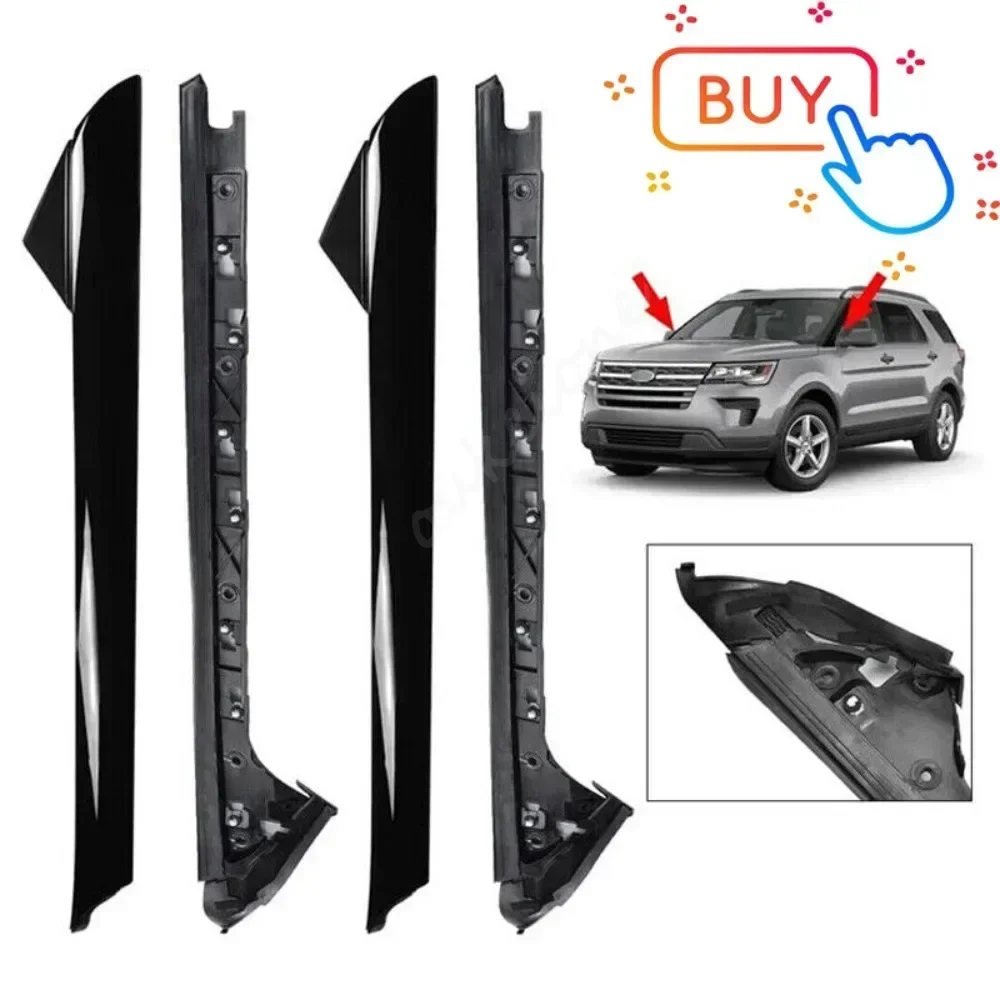 

For Ford Explorer 2011 2012 2013 2014-2019 Windshield Side Pillar Cover Winscreen Window Glass Outer Molding Inner Lining Trim