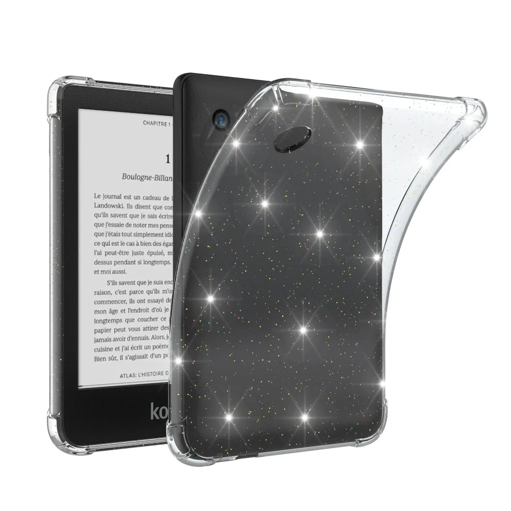 4 Shockproof Airbags Slim Back Soft TPU Case Cover Glittering Case For Kobo Clara Colour / BW / 2E N367 N365 N506 6