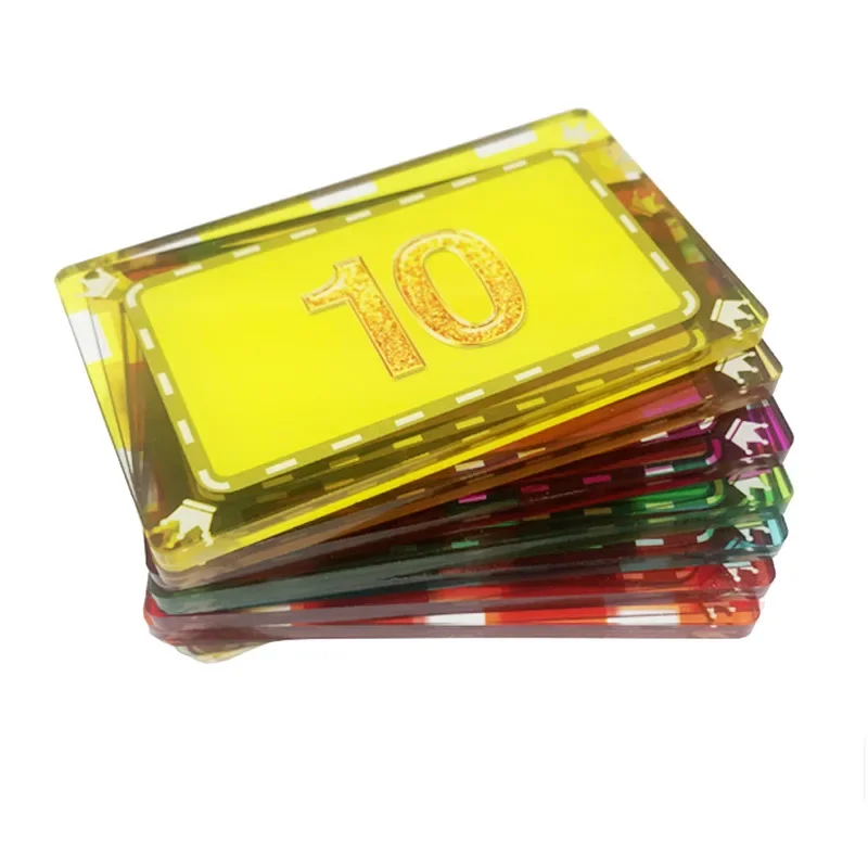 10 unids/lote cuadrado redondo fichas de póker de Texas monedas profesional Casino Club de póker entretenimiento juegos de mesa mesa de póker