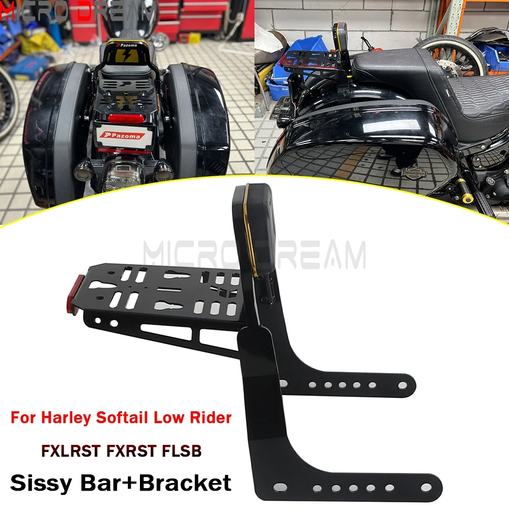 

For Harley M8 Softail Low Rider ST FXLRST FXRST Sport Glide FLSB 2018-2025 Club Style Passenger Backrest Motorcycle Luggage Rack