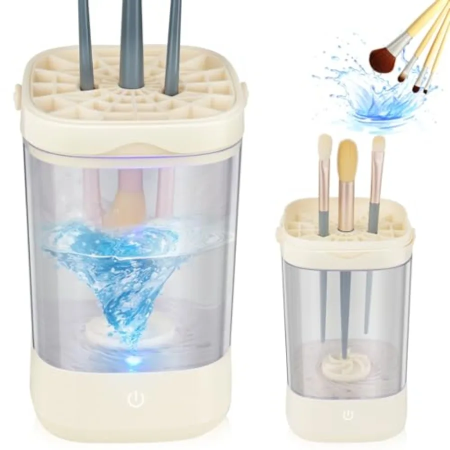 

Makeup Brush Cleaner Electric Makeup Brush Cleaner AutoRotating Brush Cleaner for Deep Cleaning Automatic Spinning Cosmetic Bru