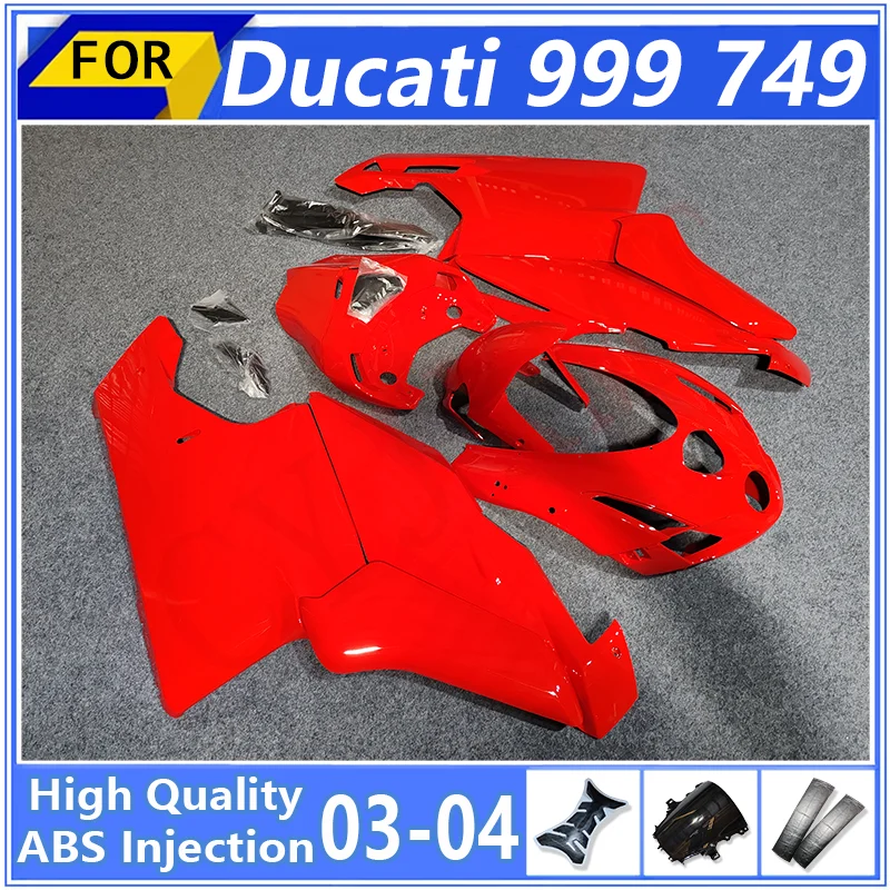 Motorcycle Mold Fairings For DUCATI 999S 749S 2003 2004 Deflectors Fairing Kit 749 999 03 04 Glossy Red Bodyframe Bodywork Cover