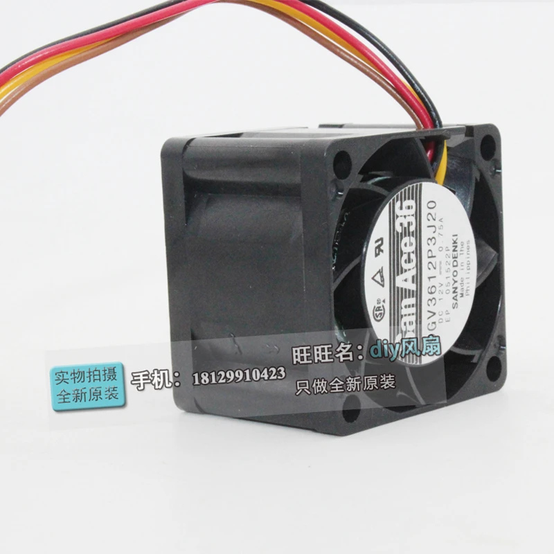 ใหม่ SANYO DENKI SAN ACE 9GV3612P3J20 3628 12V 0.75A 3.6 ซม.พัดลมระบายความร้อน